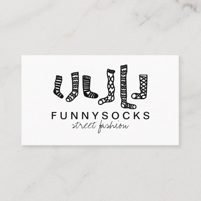 Jul Anpassad Butik Strumpa Visitkort (Framsida)