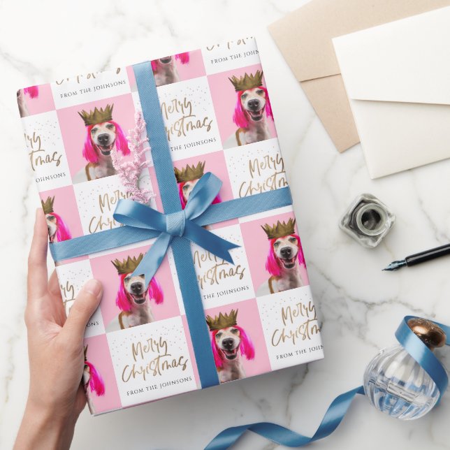 Jul Ansikte Photo Anpassningsbar Gift Wrap Presentpapper (Gifting)