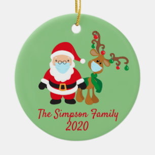 Jul Ansiktsmask Pappa Tom Julbock Julgransprydnad Keramik