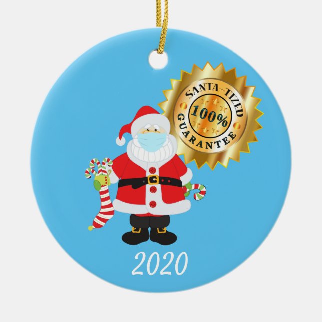 Jul Ansiktsmask Tomte Tomtifierad Rolig Julgransprydnad Keramik (Framsidan)