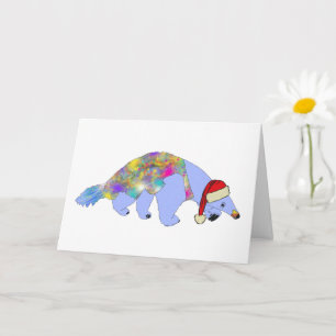 Jul Anteater Funny Konstig Psychedelic Animal Kort
