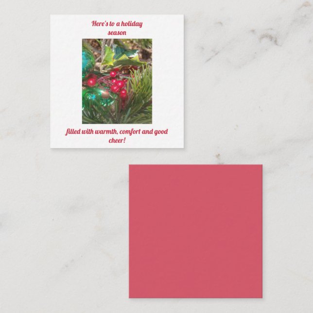 Jul Anteckningskort (Fram/baksida)