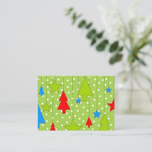 Jul Anteckningskort (Stående Fram)