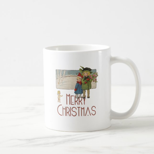 Jul Antik Barn Illustration 1920 Kaffemugg (Höger)