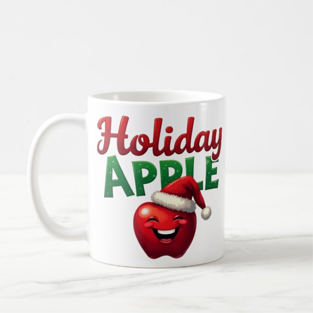 Jul Apple Retro Juldesign  Kaffemugg (Vänster)