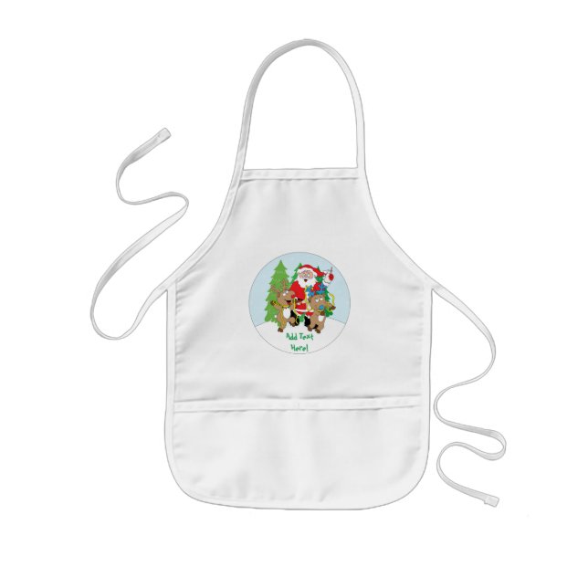 Jul Apron för barn Personalize"Jultomten" Barnförkläde (Framsidan)