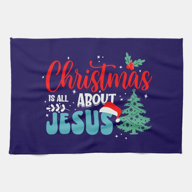 Jul är Allt Om Jesus-43687 Kökshandduk (Horisontell)