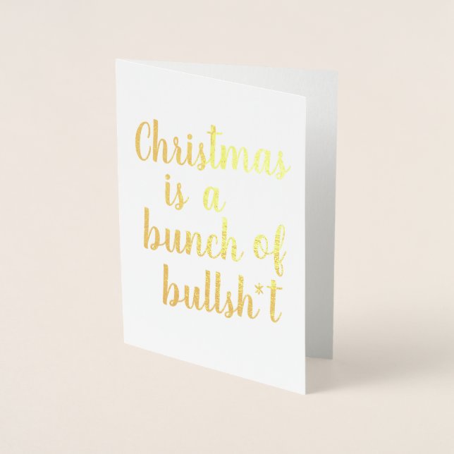 Jul är Bull - typografiskt kort (Framsida)