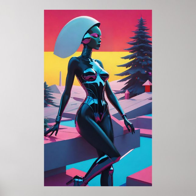 Jul är för Cyborgs - Ken Gage Art Poster (Framsidan)