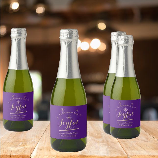 Jul är säsongen för Glatta Cute Mini (Add some extra sparkle with these Joyful purple and gold sparkling wine bottle labels.)