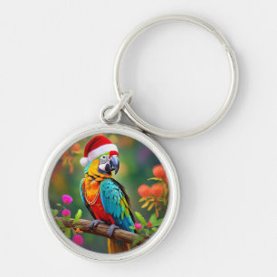 Jul Ara Påsig Santa Hatt-56485  Rund Silverfärgad Nyckelring