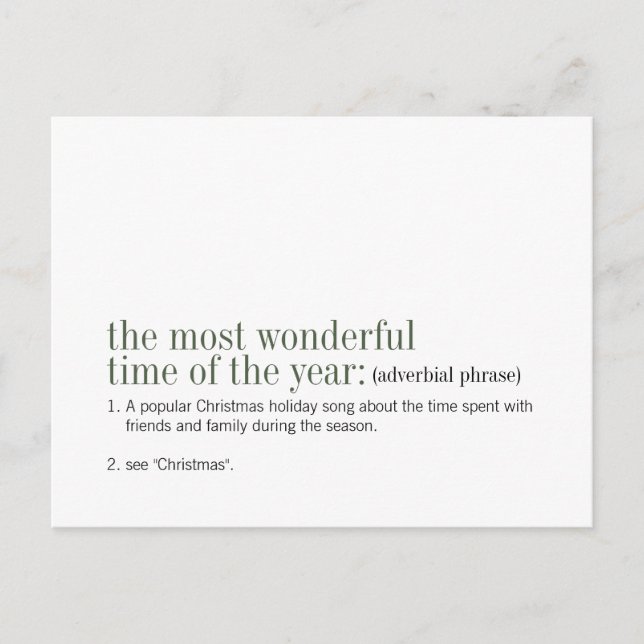 Jul - årets mest underbara tid helg vykort (Framsida)