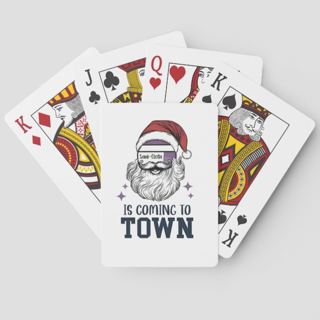 Jul Assistent RN Sjuksköterska Tomte Xmas Casinokort (Baksidan)