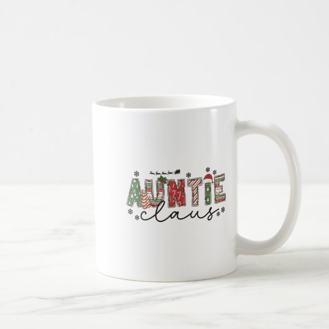 Jul Auntie Claus Julafton Pajamas Moster Announcem Kaffemugg (Höger)