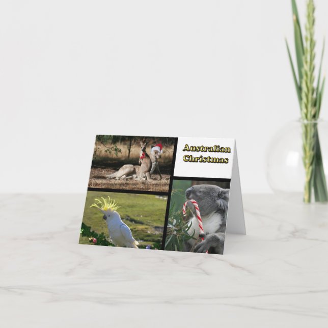 Jul Aussie Stil Animals Helgkort (Framsida)