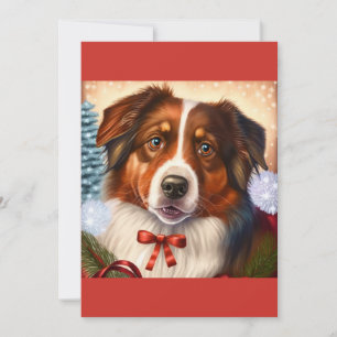 Jul Australian Shepard Hund Gift T-Shirt Julkort