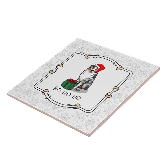 Jul Australian shepherd (blått blått grå/w 1) Kakelplatta (Sidan)