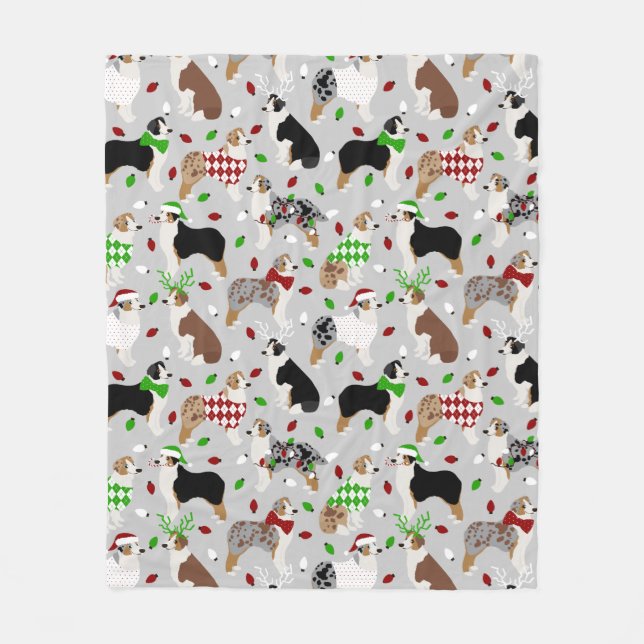 Jul Australian shepherd Fleece Blanket (Framsidan)