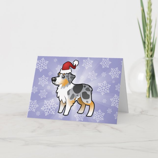 Jul Australian shepherd Helgkort (Framsida)