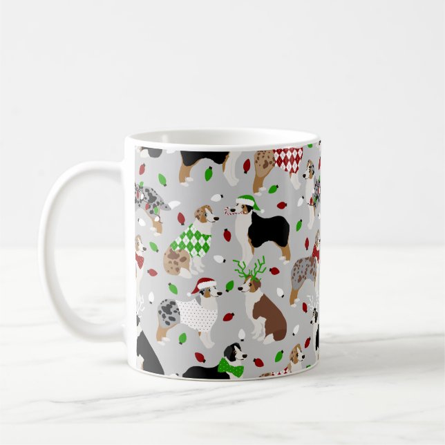 Jul Australian shepherd-kaffe Mugg (Vänster)