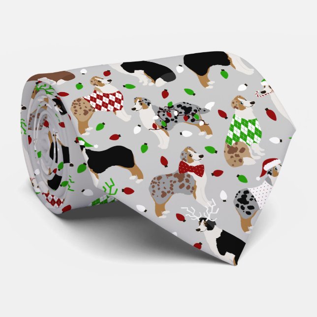 Jul Australian shepherd Neck Tie Slips (Rullad)