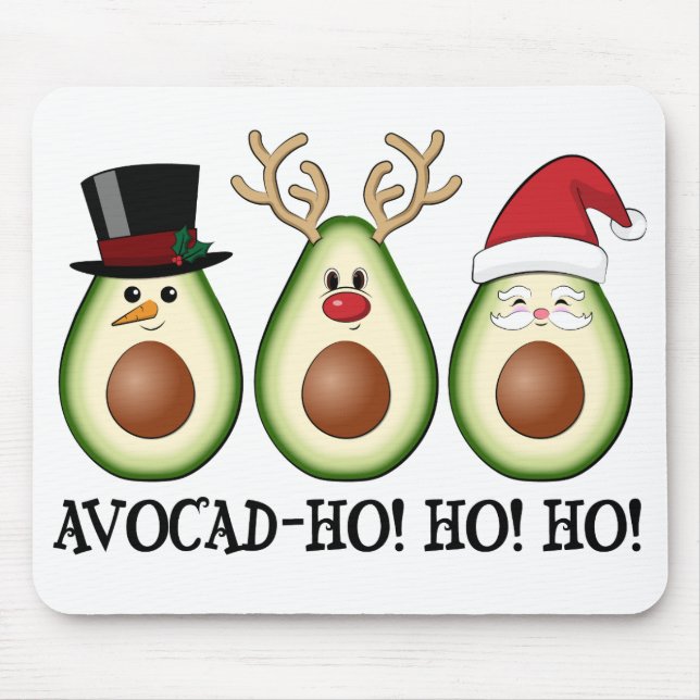 Jul Avocado Frosty, Rudolph och Santa Avocado Fros Musmatta (Framsidan)