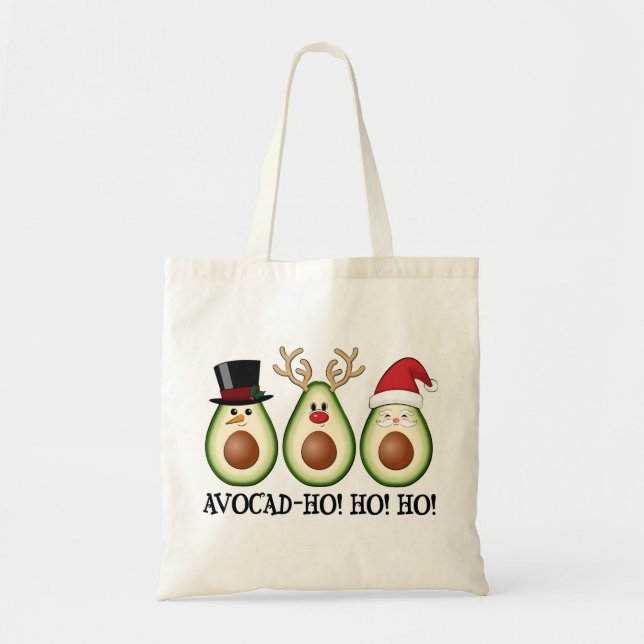 Jul Avocado Frosty, Rudolph och Santa Avocado Fros Tygkasse (Framsidan)