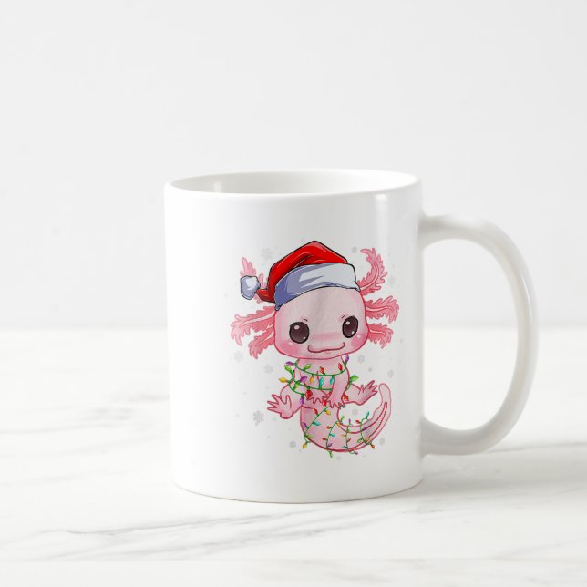 Jul Axolotl Santa Hat Ljus japansk Cute A Kaffemugg (Höger)