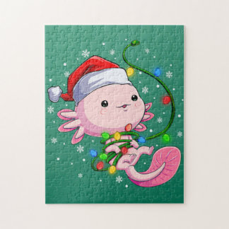 Jul Axolotl Santa Hat Ljus japansk cute Pussel