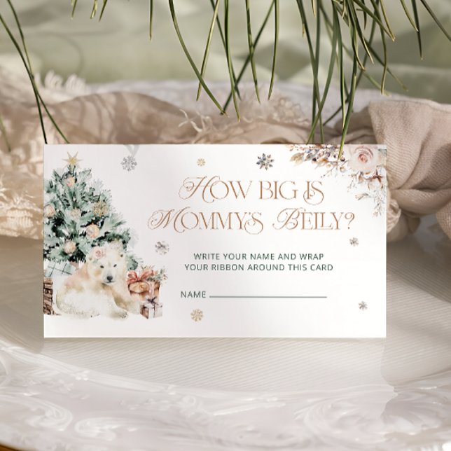 Jul Baby Bear hur stor Mamma är Belly Tilläggskort (Skapare uppladdad)