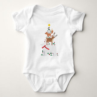 Jul baby bodykostdräkt söta djur polar björn t shirt