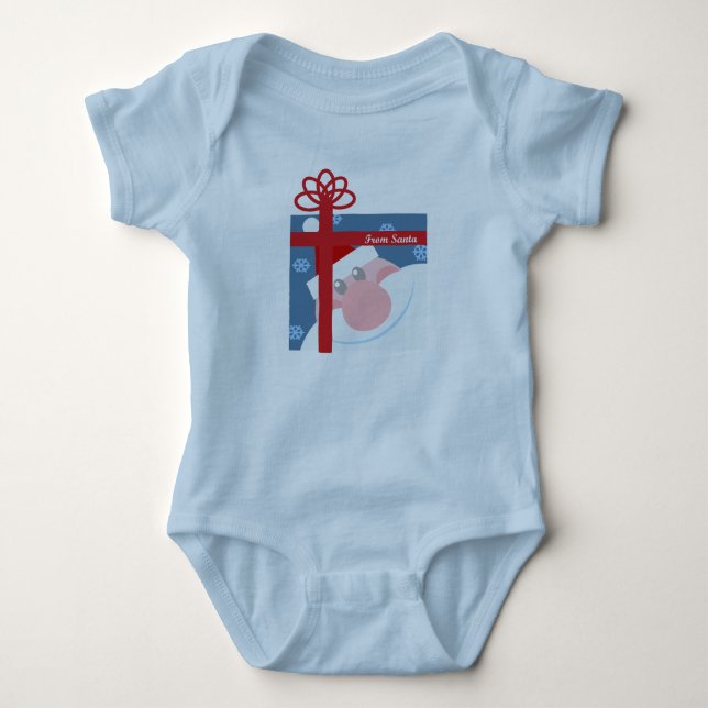 Jul Baby Bodykostym från Santa T Shirt (Framsida)