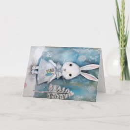 Jul Baby djur Bunny Julhälsningar kort