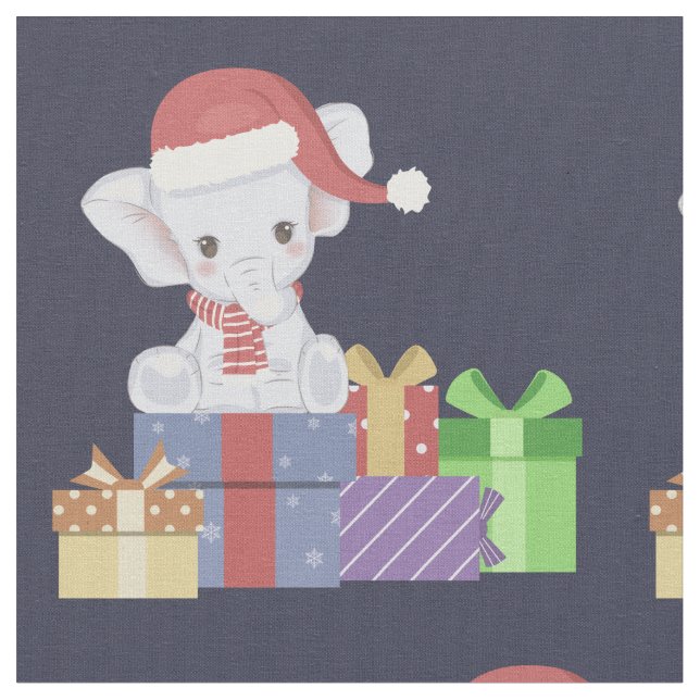 Jul Baby Elephant Tyg (Närbild)