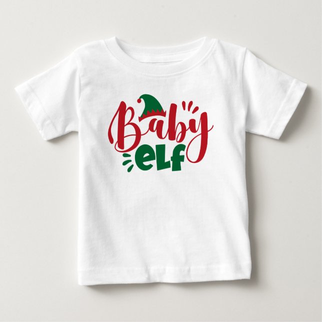 Jul Baby Elf T Shirt (Framsida)