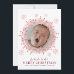 Jul Baby fotoutandning Kort<br><div class="desc">Lägg till ditt botemedel i baby inom ett helgdag med julfransens tema gräns helgdag kort. Rosa och röd vattenfärgsutandning. Ta bara bort det här fotot och ladda upp ett eget foto nära ansikte,  baby. Det kommer att synas i andedräkten.</div>