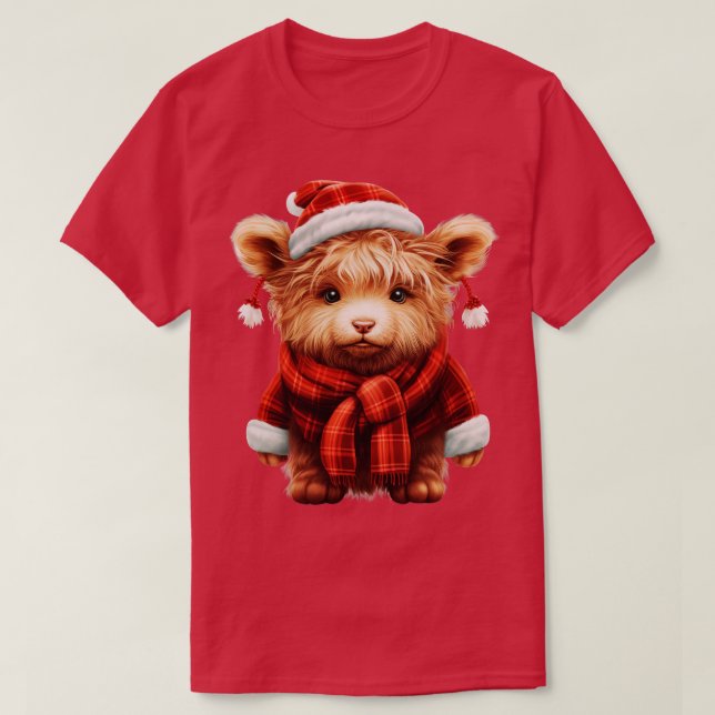 Jul Baby Highland Cow 4 T Shirt (Design framsida)