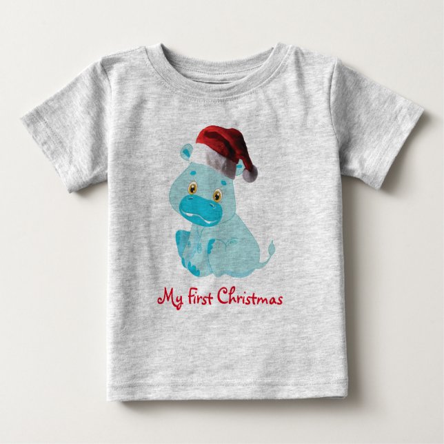 Jul Baby Hippo T Shirt (Framsida)