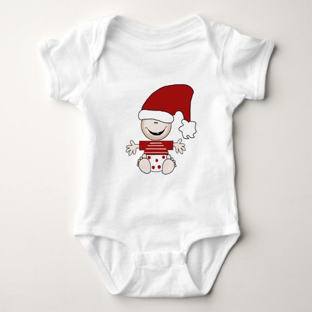 Jul Baby i Stocking Cap Tshirts och Gifts (Framsida)