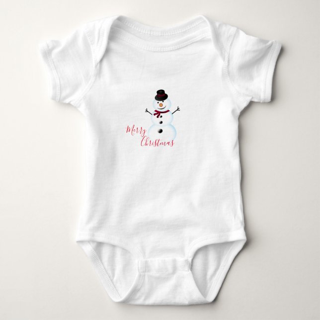 Jul Baby Jersey Bodydräkt/Snögubbe Tröja (Framsida)
