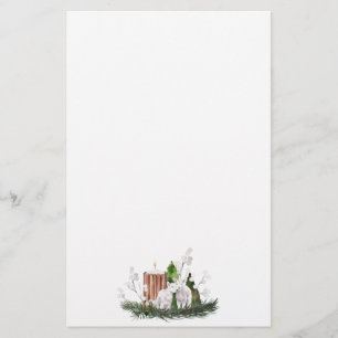 Jul Baby Lamb Candle Gräs Brevpapper