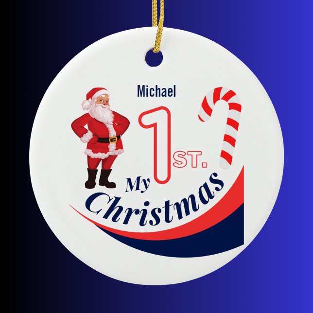 Jul Baby "Min första jul" Julgransprydnad Keramik (Skapare uppladdad)