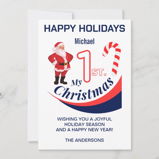 Jul Baby "Min första jul" Julkort (Framsida)