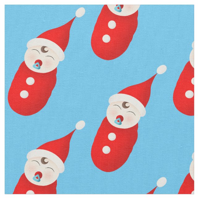 Jul baby mönster tyg (Närbild)