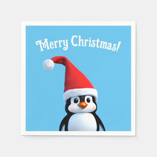 Jul baby Penguin Pappersservett (Framsidan)