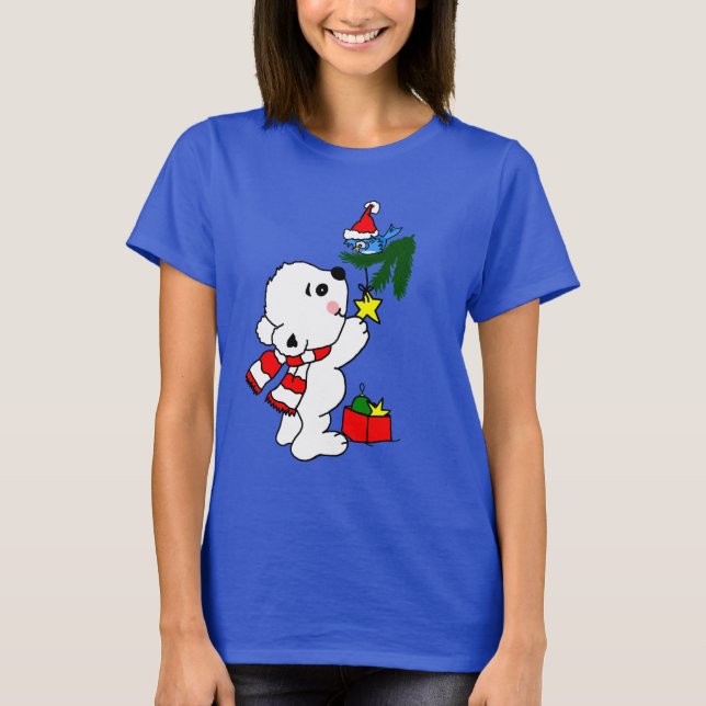 Jul Baby Polar Bear Hanging Ornament T-Shirt (Framsida)