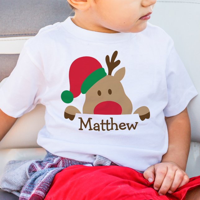 Jul Baby Reindeer Personlig Kid T-Shirt (Skapare uppladdad)