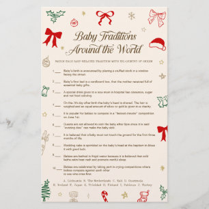 Jul Baby Shower Baby Traditioner Spel