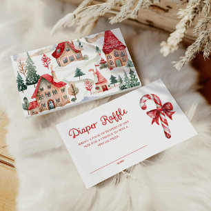 Jul Baby Shower Diaper Raffle Biljett Tilläggskort