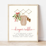 Jul Baby Shower Diaper Raffle Sign Poster<br><div class="desc">Jul Baby Shower Diaper Raffle Sign</div>